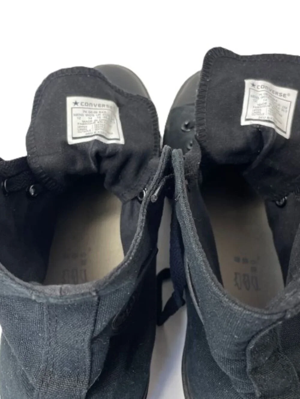 Converse Chuck Taylor All Star High Top All Black Canvas Men Sz 12 Sneaker Shoes